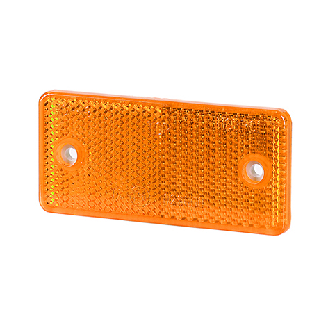 Reflector square orange 44x94mm for screw